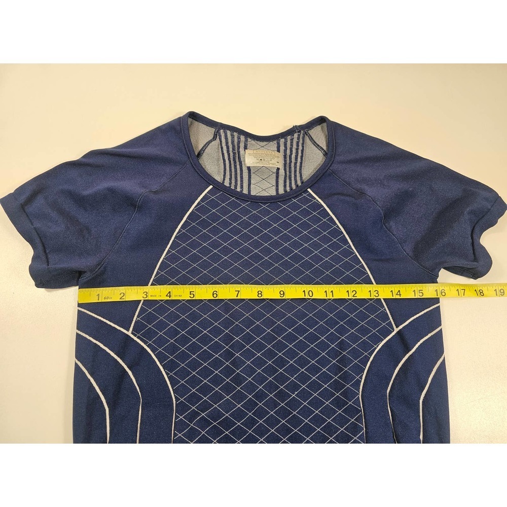 Athleta Navy Short Sleeve Workout Yoga Running Top Medium - Picture 7 of 7
